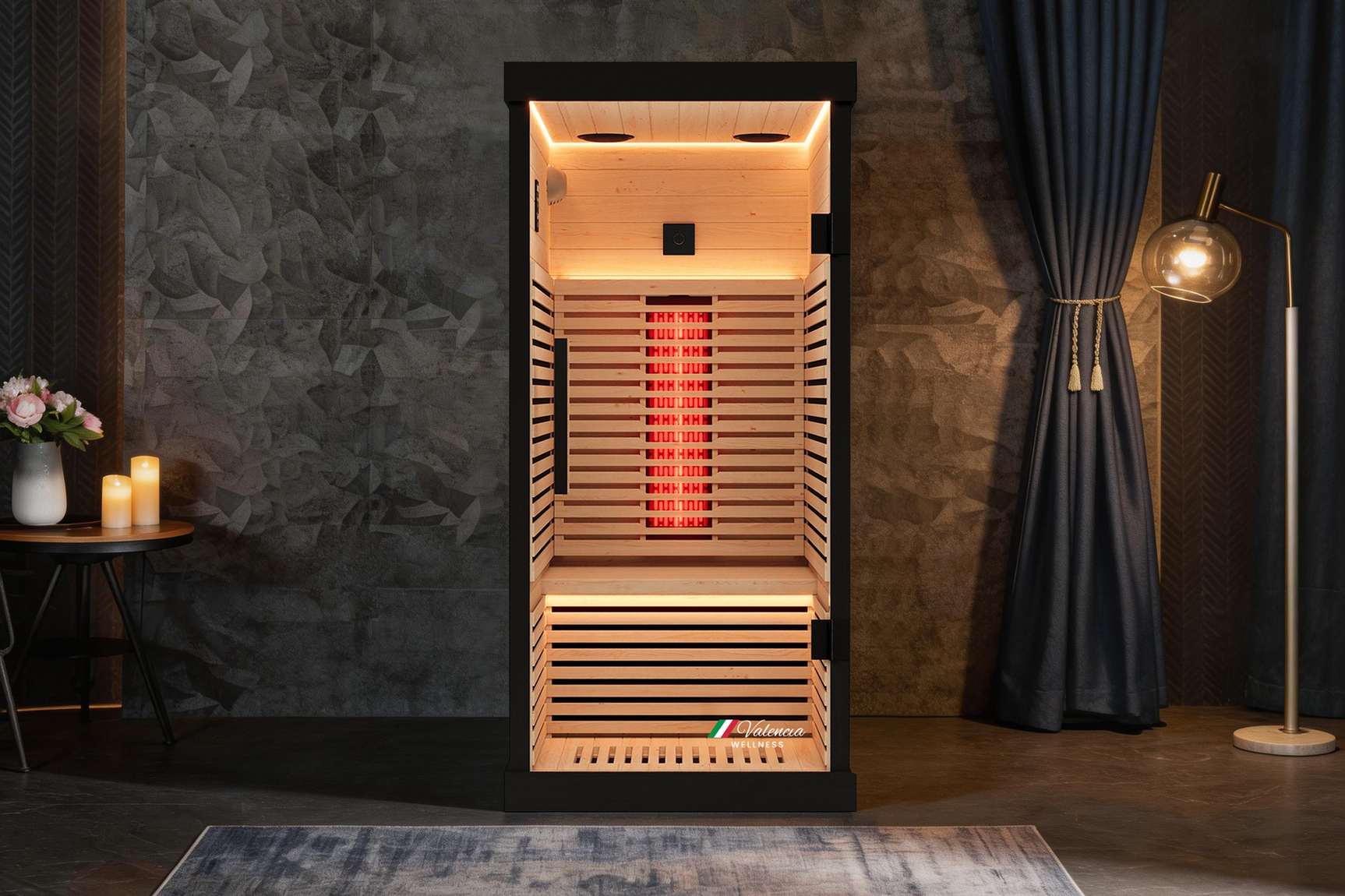 Valencia Aura™ 1-Person Full Spectrum Infrared Sauna | Low-EMF Hemlock