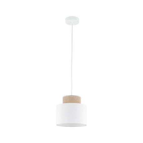 Duo White Jute Scandinavian Pendant Ceiling Light for Kitchen Island, Dining Room & Natural Interiors