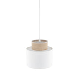 Duo White Jute Scandinavian Pendant Ceiling Light for Kitchen Island, Dining Room & Natural Interiors
