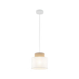 Duo White Jute Scandinavian Pendant Ceiling Light for Kitchen Island, Dining Room & Natural Interiors