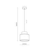 Duo White Jute Scandinavian Pendant Ceiling Light for Kitchen Island, Dining Room & Natural Interiors