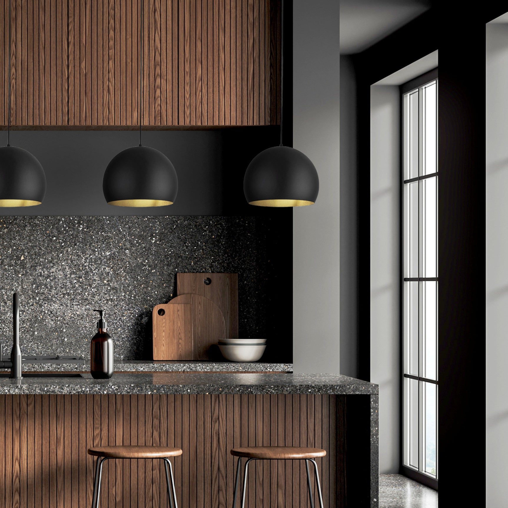 ZOE Mid-Century Modern Pendant Ceiling Light Fixture for Kitchen Island, Dining Room & Living Room