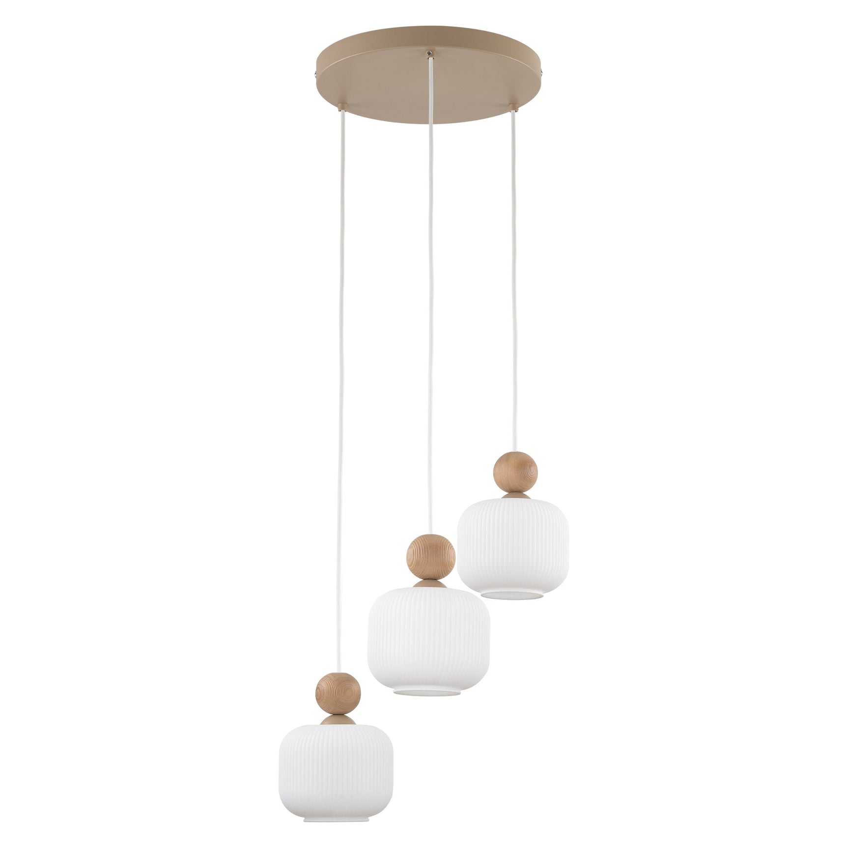 Ballo Scandinavian 3-Light Pendant Ceiling Light Fixture for Kitchen Island, Dining Room & Living Room