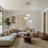 Ballo Scandinavian 3-Light Pendant Ceiling Light Fixture for Kitchen Island, Dining Room & Living Room