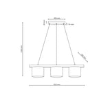 Varo Scandinavian Minimalist Pendant Ceiling Light for Kitchen Island, Dining Room & Modern Interiors