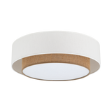CALISTO JUTE Natural Woven Flush Mount Ceiling Light Fixture for Kitchen, Hallway & Living Room – Scandinavian Minimalist Lighting