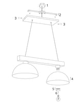 Signe Black Scandinavian Minimalist Pendant Ceiling Light for Kitchen Island & Dining Room