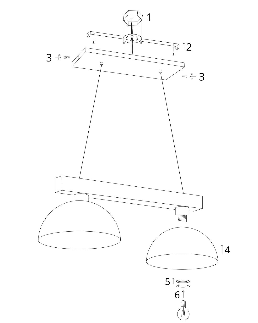 Signe Black Scandinavian Minimalist Pendant Ceiling Light for Kitchen Island & Dining Room