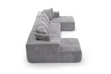 Alexus Corduroy Fabric Sectional Sofa