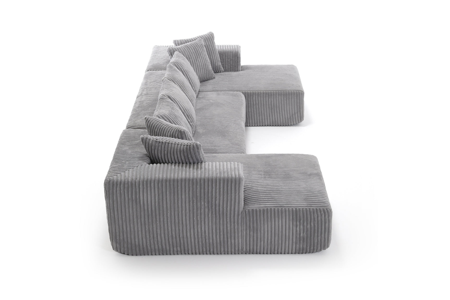 Alexus Corduroy Fabric Sectional Sofa