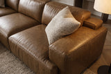 Valentina Distressed Leather Recliner Sectional Sofa
