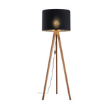 GRAND Walnut Black Mid-Century Modern Floor Lamp