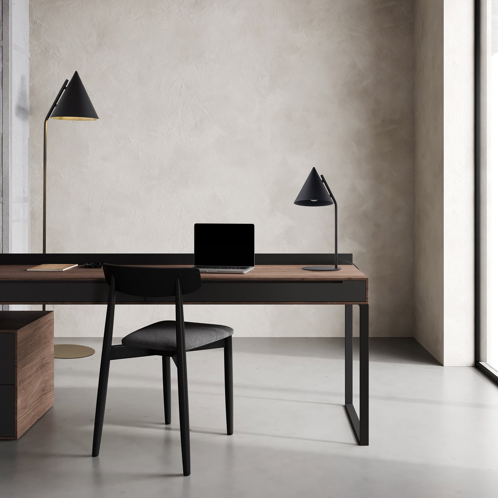 CONO Black Modern Minimalist Night Lamp