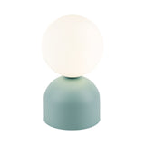 Miki Modern Glass Globe Table Lamp for Bedroom Nightstand, Living Room & Ambient Accent Lighting