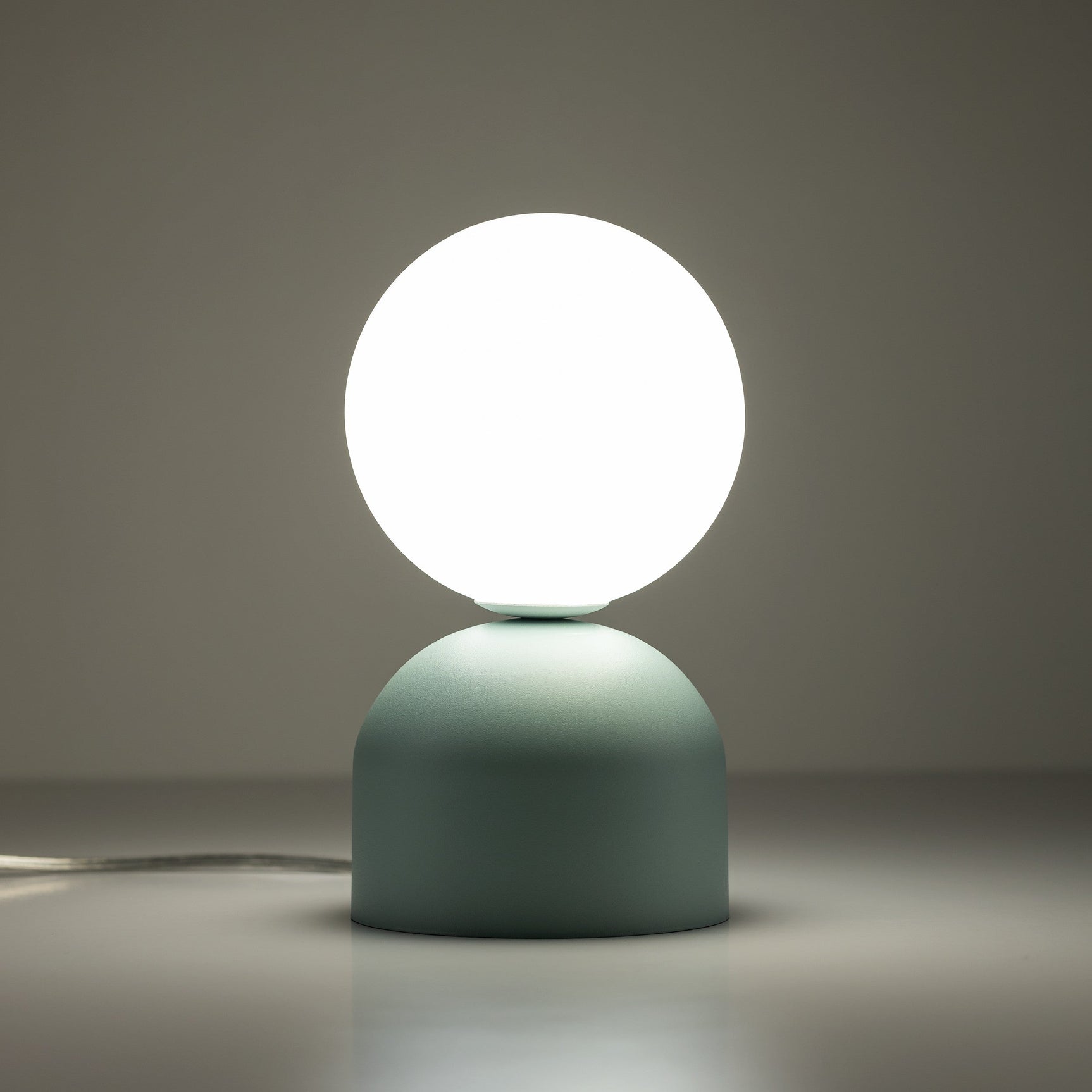 Miki Modern Glass Globe Table Lamp for Bedroom Nightstand, Living Room & Ambient Accent Lighting