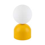 Miki Modern Glass Globe Table Lamp for Bedroom Nightstand, Living Room & Ambient Accent Lighting