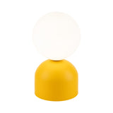 Miki Modern Glass Globe Table Lamp for Bedroom Nightstand, Living Room & Ambient Accent Lighting