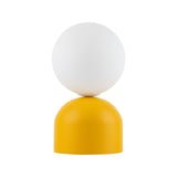 Miki Modern Glass Globe Table Lamp for Bedroom Nightstand, Living Room & Ambient Accent Lighting
