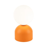 Miki Modern Glass Globe Table Lamp for Bedroom Nightstand, Living Room & Ambient Accent Lighting