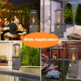 41 000 BTU Propane Patio Heater with Lockable Wheels