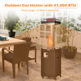 41 000 BTU Propane Patio Heater with Lockable Wheels