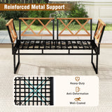7 Piece Outdoor Conversation Set with Cushions and Bungee Rope Seat