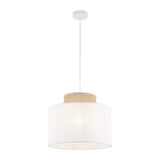 Duo White Jute Scandinavian Pendant Ceiling Light for Kitchen Island, Dining Room & Natural Interiors
