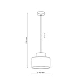 Duo White Jute Scandinavian Pendant Ceiling Light for Kitchen Island, Dining Room & Natural Interiors