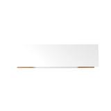 Eureka Modern 53.14" TV Stand with 4 Shelves - White Gloss/Maple Cream