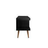 Eureka Modern 53.14" TV Stand with 4 Shelves - Black/Maple Cream