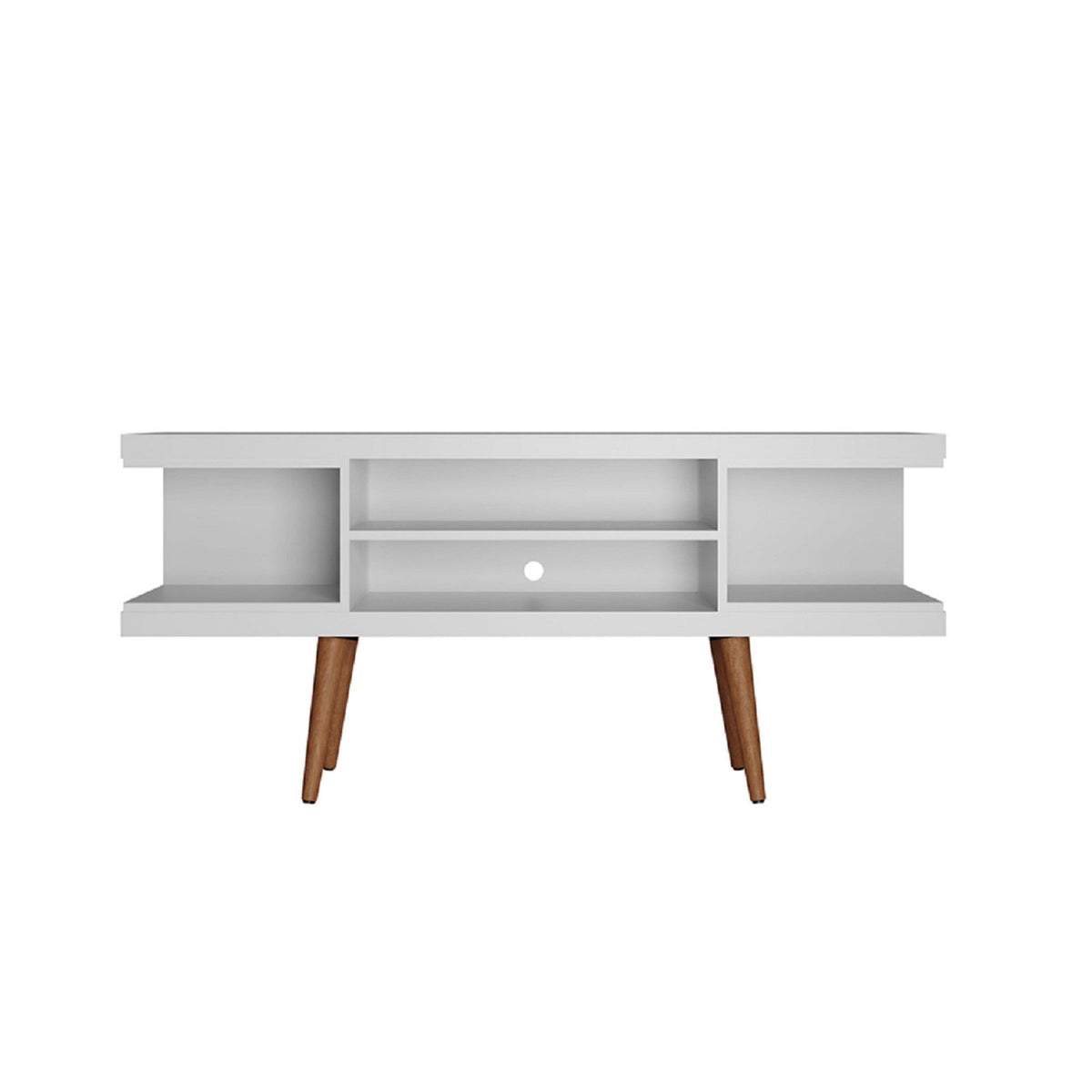 Eureka Modern 53.14" TV Stand with 4 Shelves - White