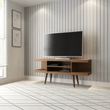 Eureka Modern 53.14" TV Stand with 4 Shelves - Maple Cream