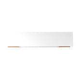 Eureka Modern 70.47" TV Stand with 4 Shelves - White Gloss/Maple Cream