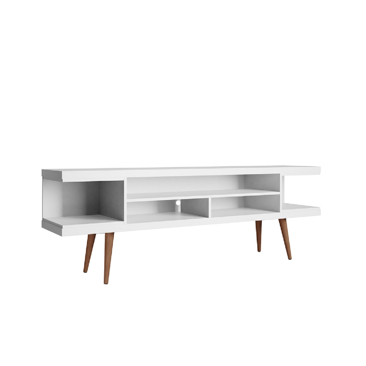 Eureka Modern 70.47" TV Stand with 4 Shelves - White