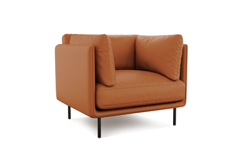 Valencia Chloe Leather Accent Chair, Cognac