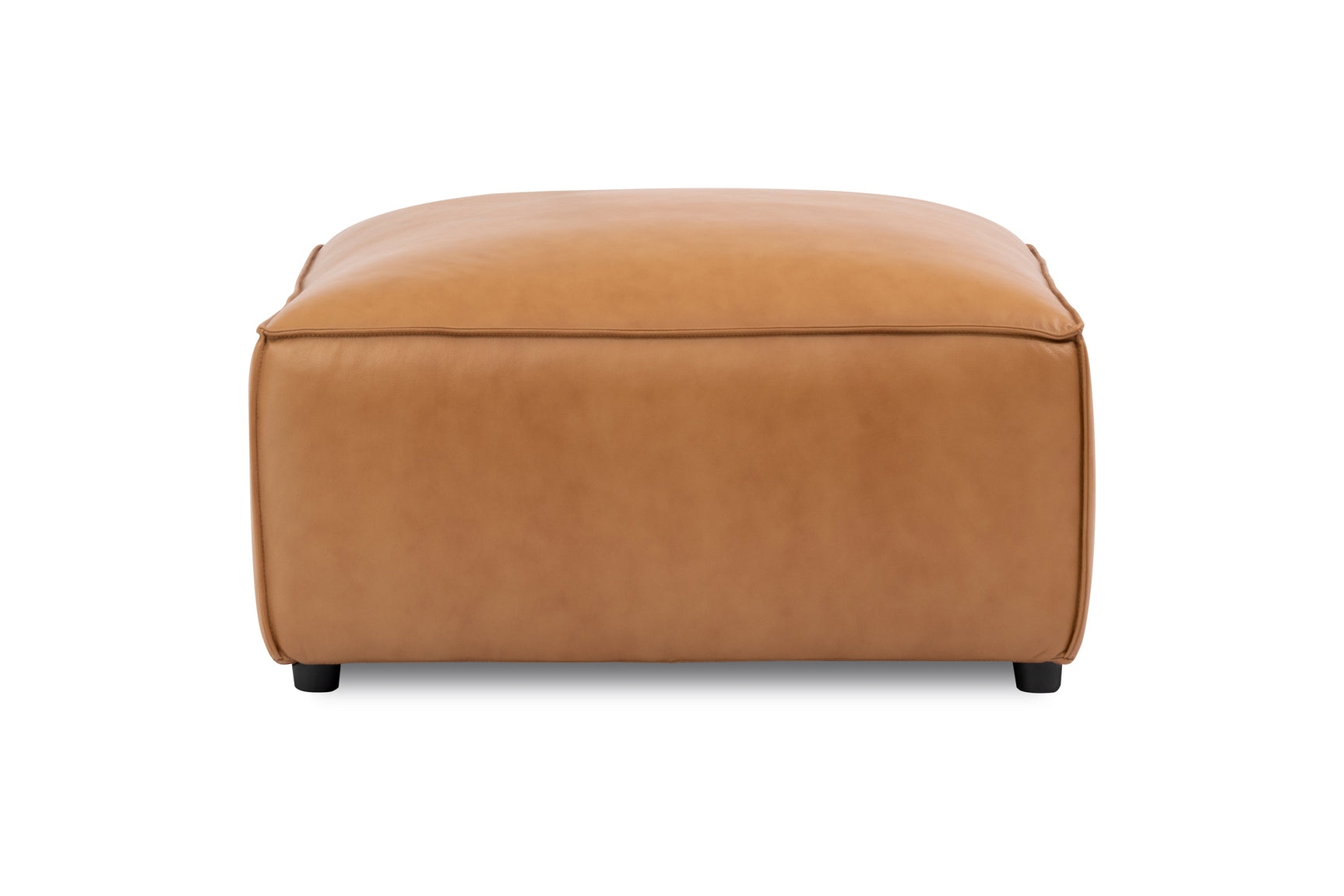 Nathan Leather Ottoman