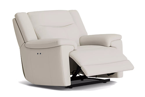 Valencia Brianna Top Grain Leather Recliner Seat, Cream