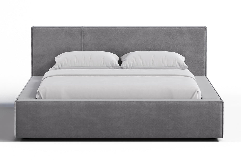 Valencia Luisa Fabric King Bed Frame, Grey Color