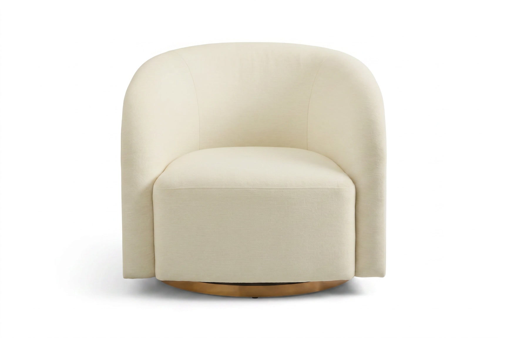 Rowan Oak Wood Fabric Swivel Chair