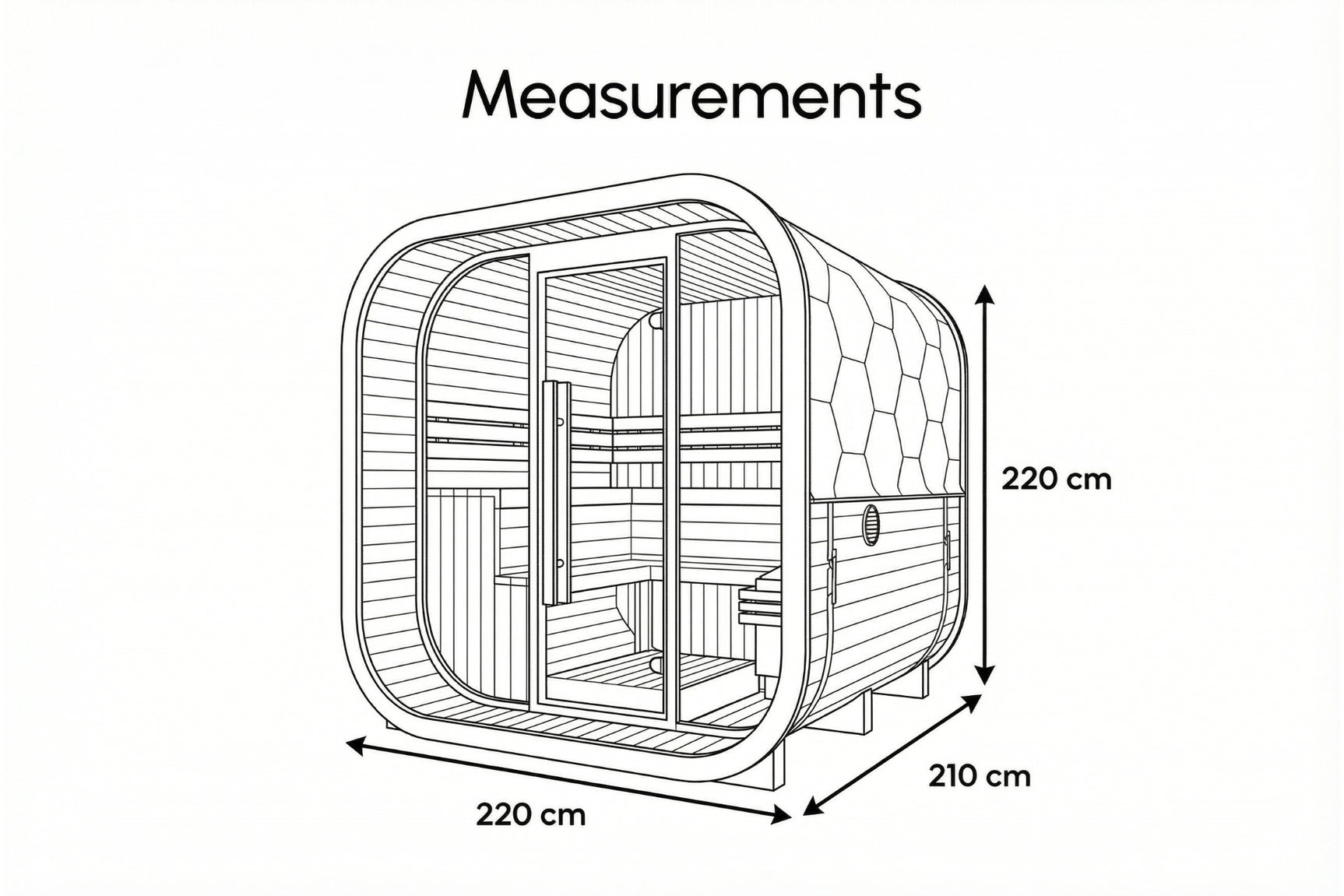 Valencia Haven 4-6 Person Outdoor Sauna