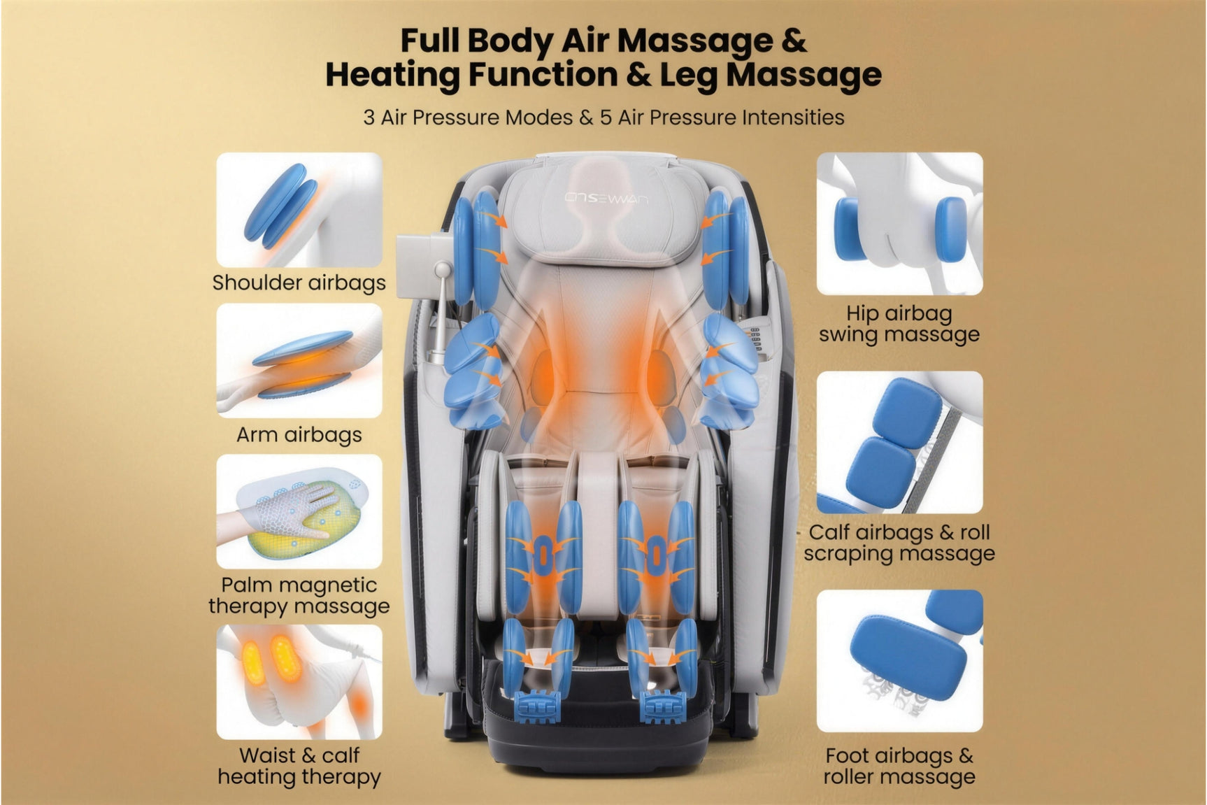 Costway Kenzo 2025 Premium Zero Gravity Full Body Massage Chair