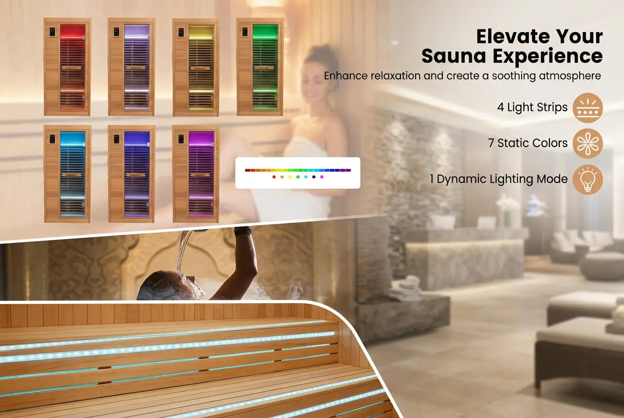 Premium 1 Person 3D Infrared Sauna With Chromotherapy