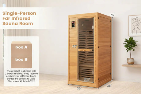 Premium 1 Person 3D Infrared Sauna With Chromotherapy