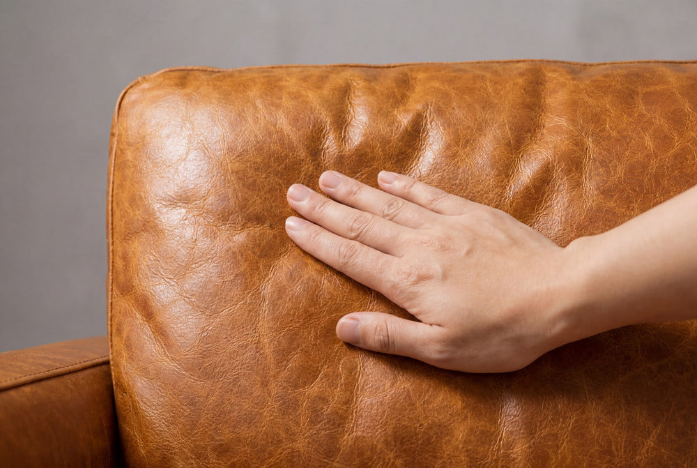 Serena Sectional in Cognac Distressed Leather