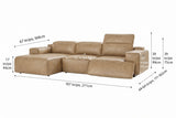 Valentina Distressed Leather Recliner Sectional Sofa