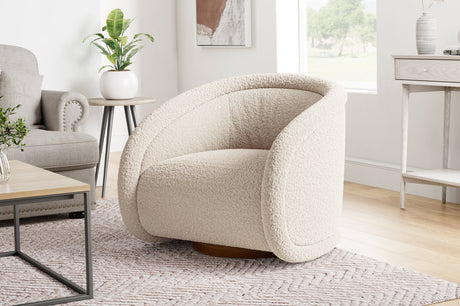 Violet Fabric Swivel Chair
