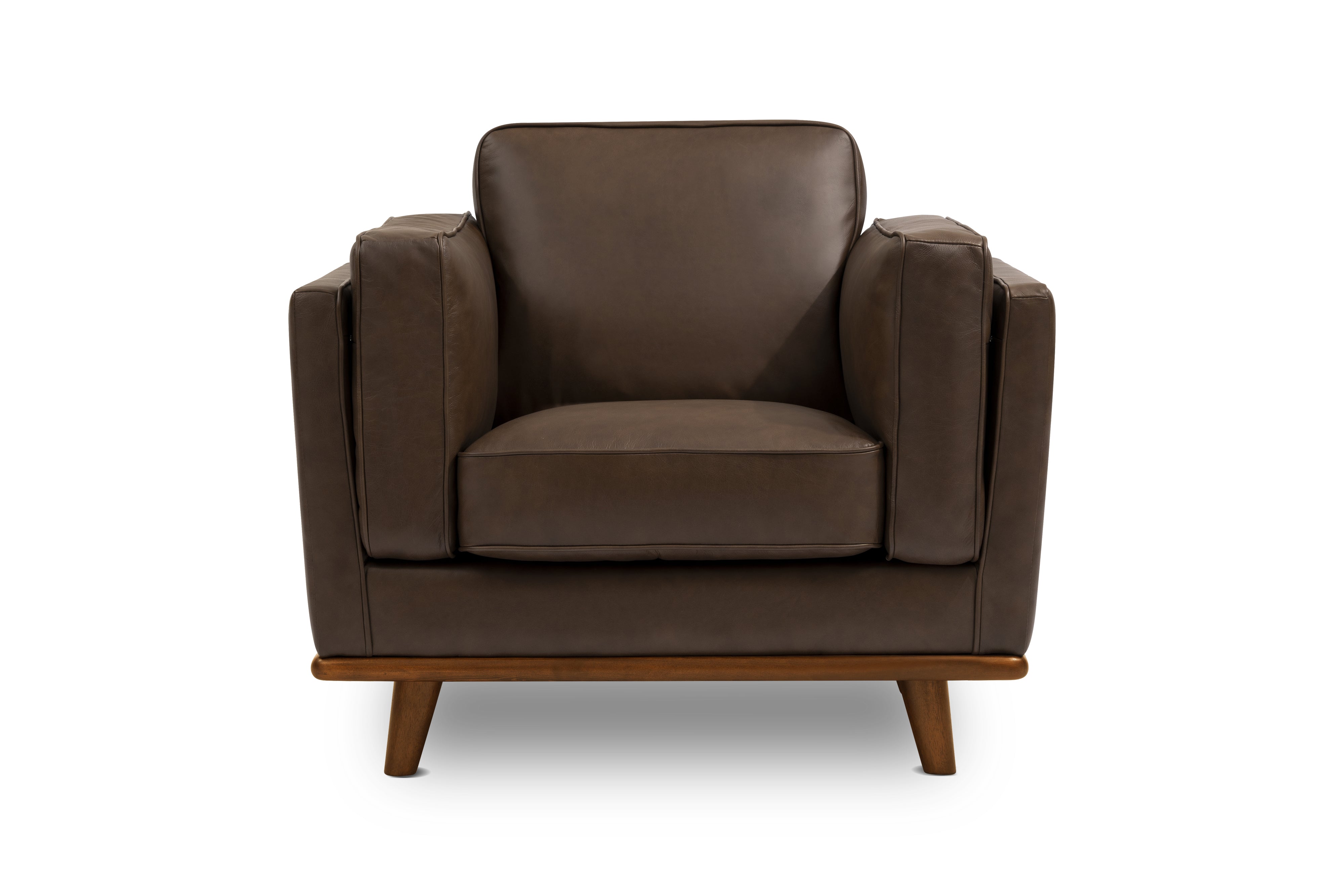 Valencia Artisan Leather Accent Chair, Chocolate