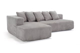 Alexus Corduroy Fabric Sectional Sofa