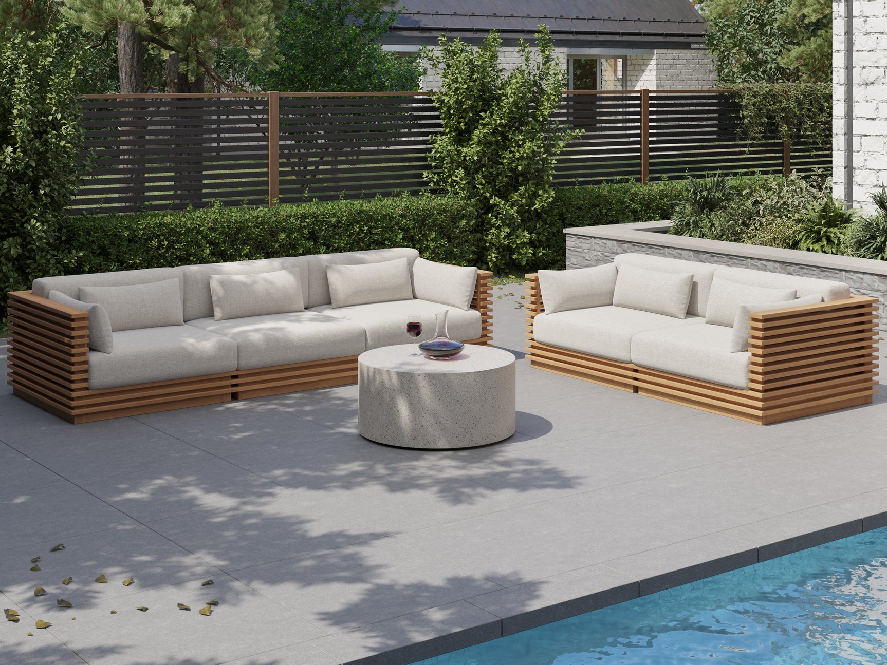Elise Outdoor Fabric Modular Sofa