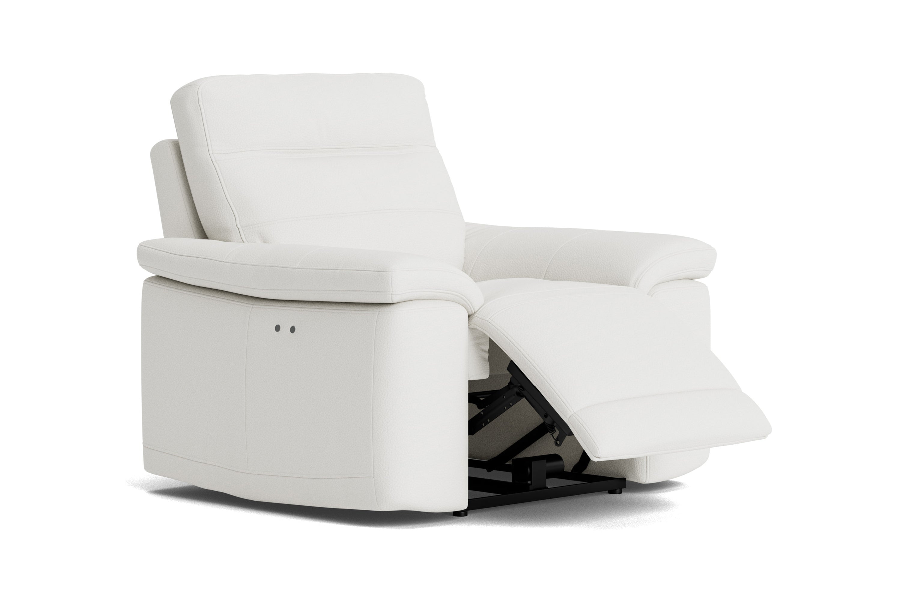 Valencia Vivian Top Grain Leather Recliner Seat, Winter White